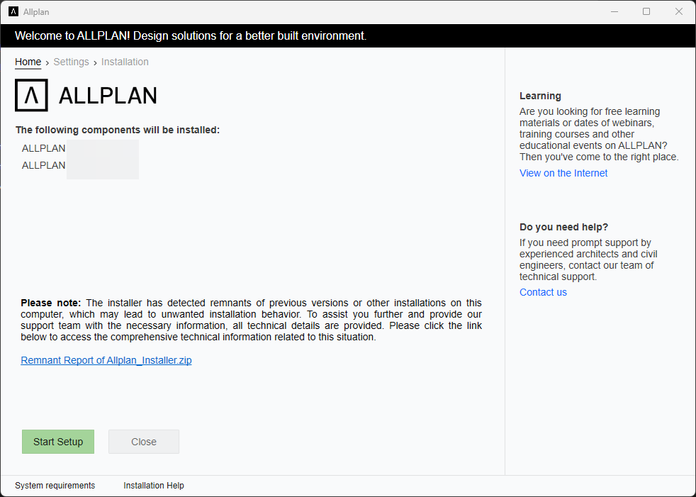 Iniciar a instalação do ALLPLAN